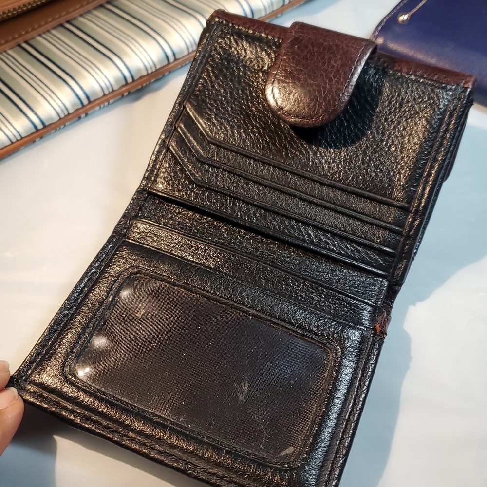 Brighton Brown and Dark Brown Leather Wallet - Picture 4 of 5